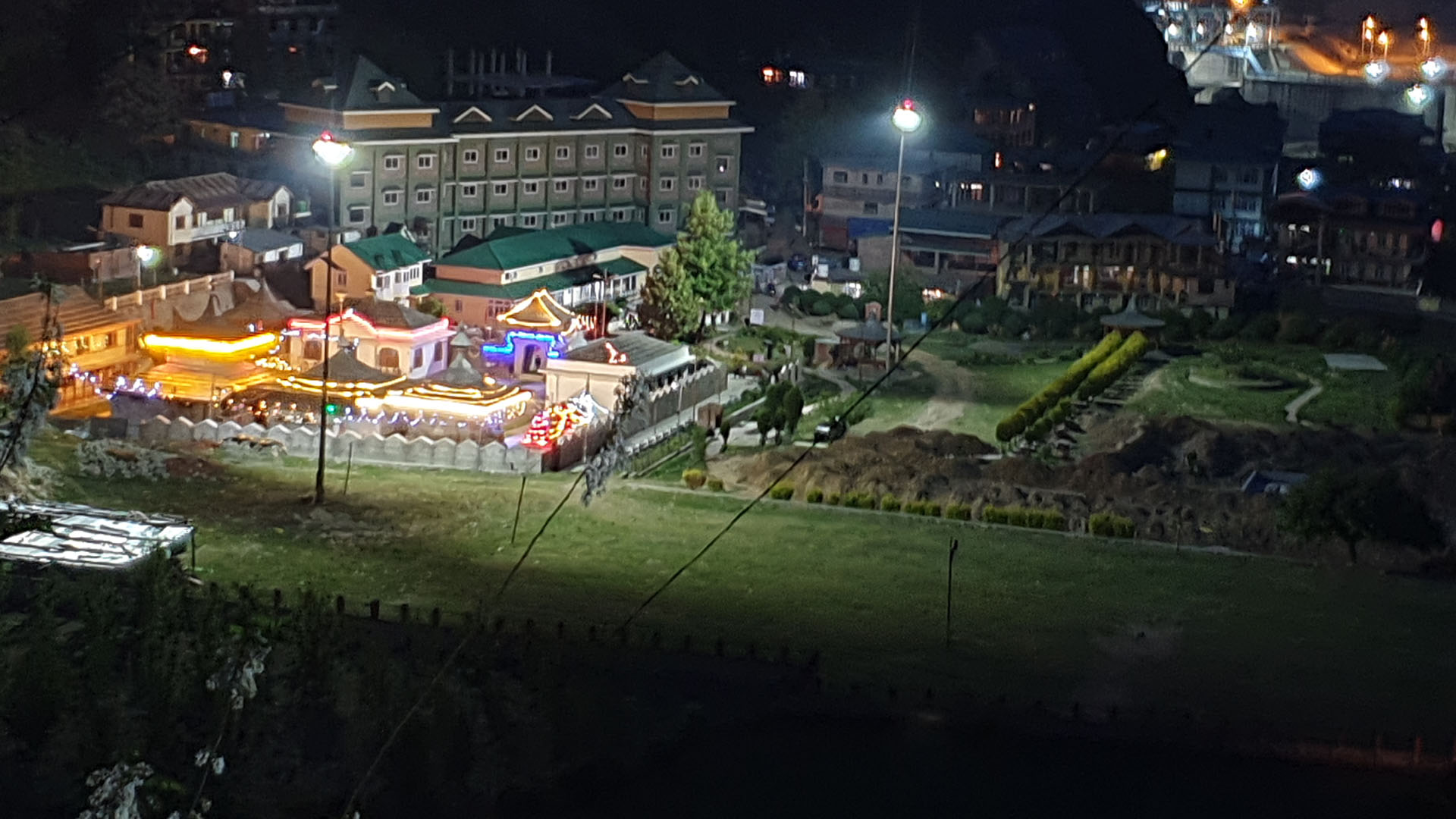 Hatkoti Temple night view