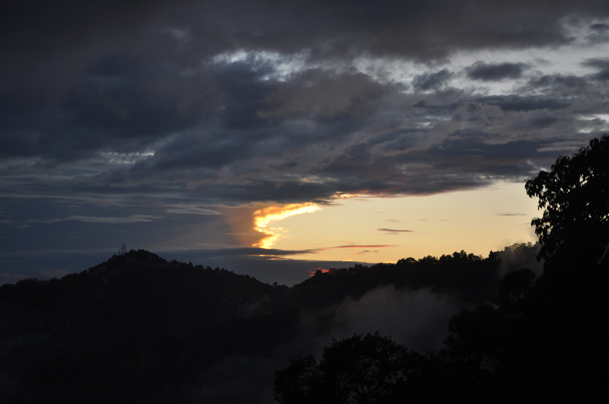 SUNSET VIEWED FROM RIDGE, SHIMLA