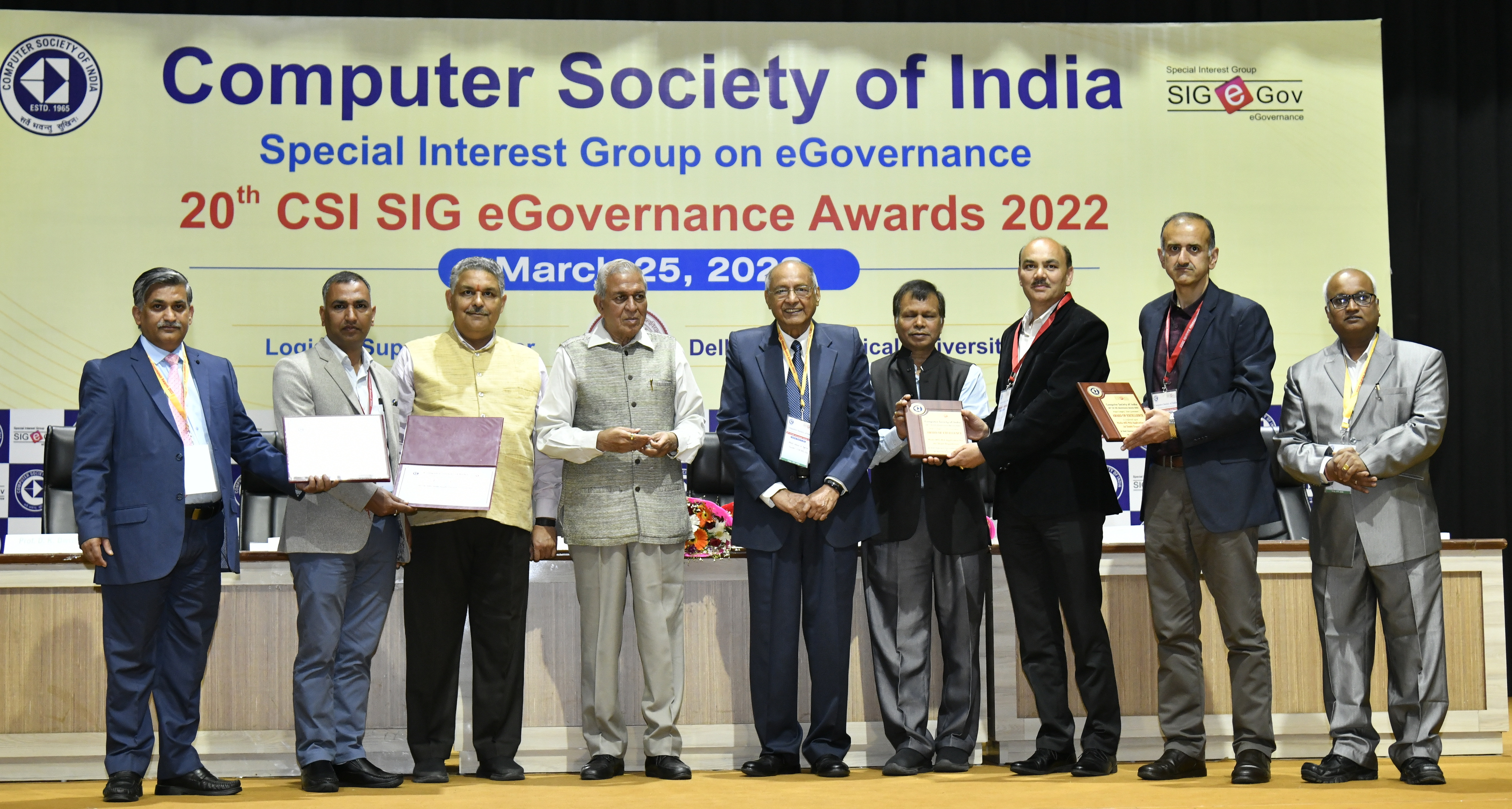 CSI Award of Excellence for Works MIS Web Application for Jal Shakti