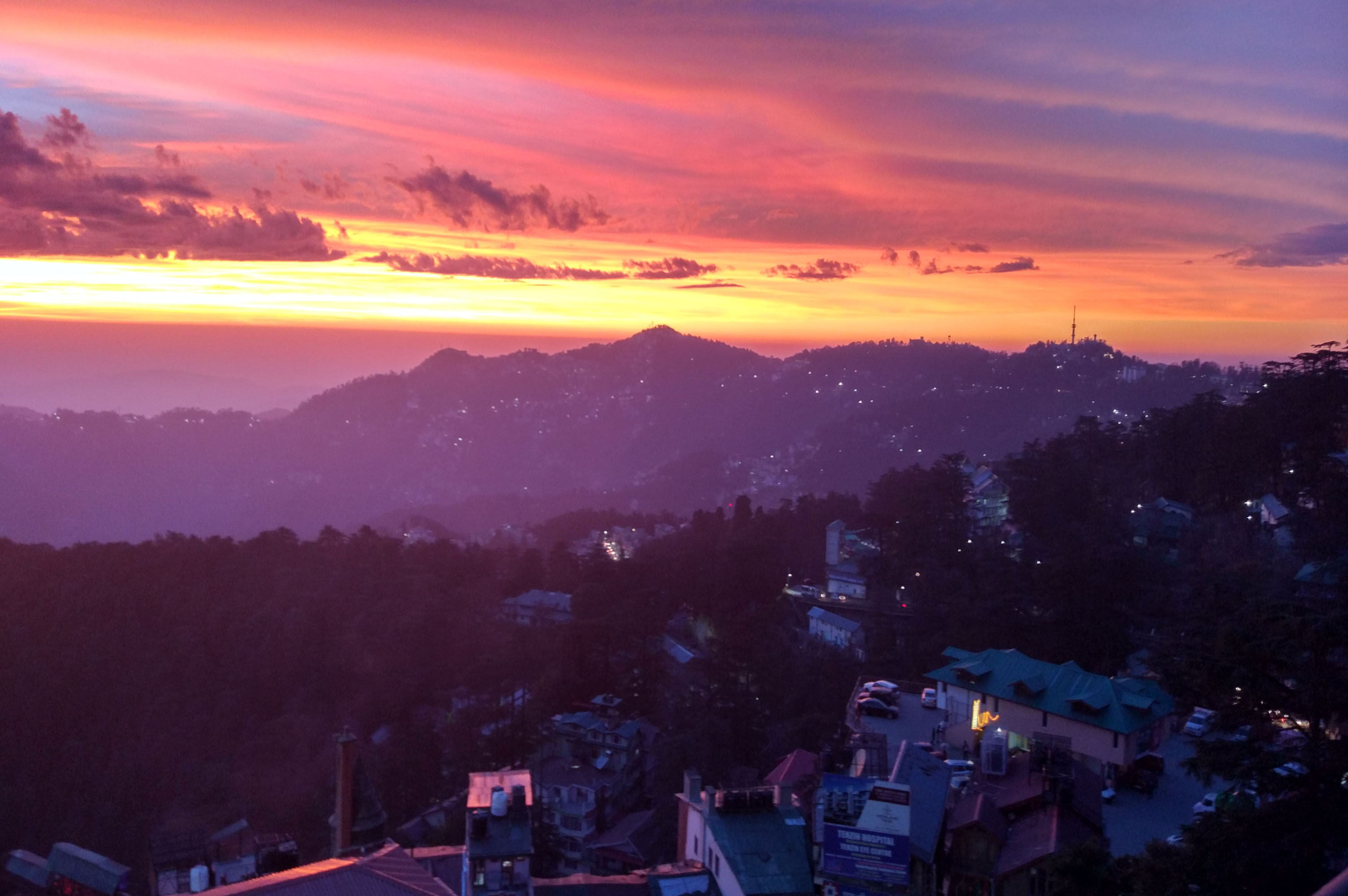 SHIMLA CITY SUNSET VIEW