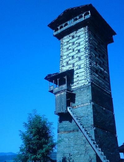 A VIEW OF CHENI-KOTHI NEAR BANJAR, KULLU
