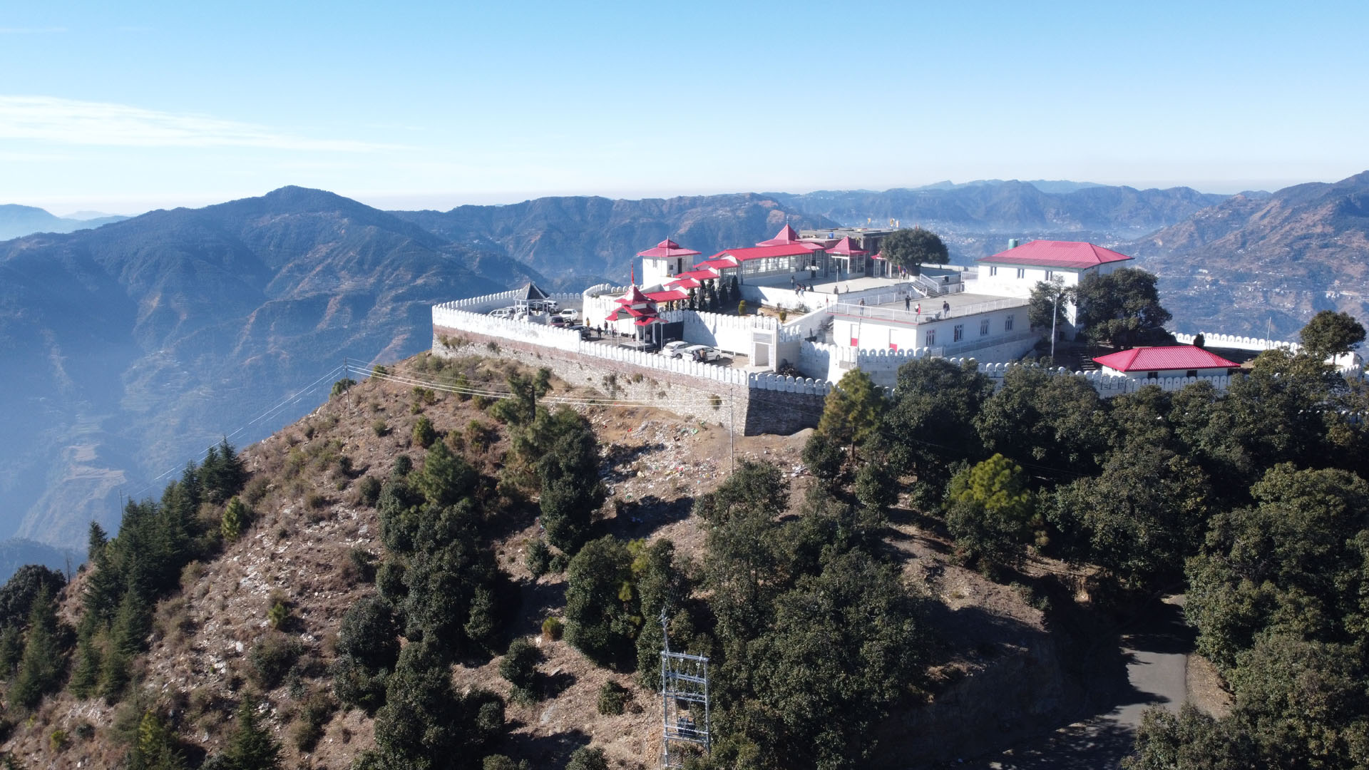 Drone view of Kali Ka Tibba, Chail
