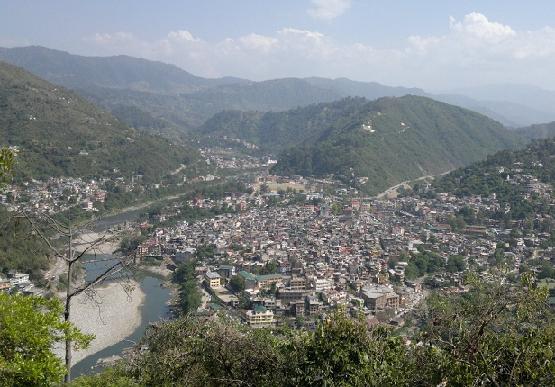 VIEW OF MANDI TOWN FROM NEARBY BIR ROAD HILL